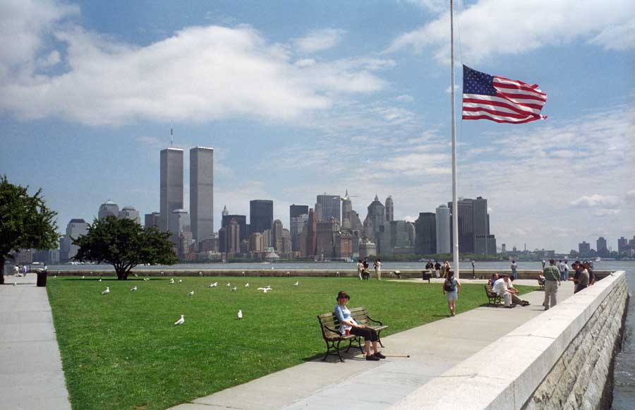 MY_WTC #95 | Lynn July 2000 | WTC from Ellis Island