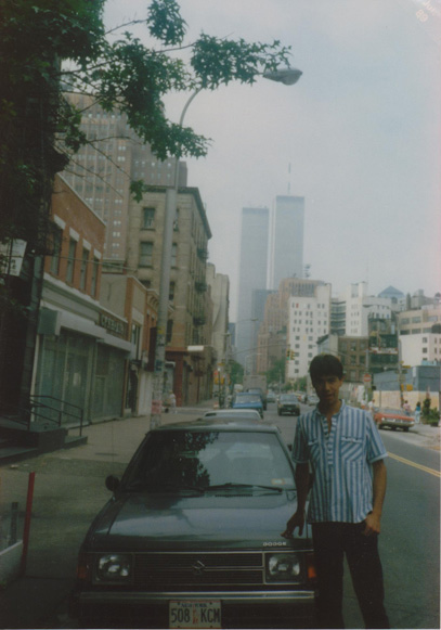 MY_WTC #168 | Andres 1989 | Humberto and the WTC at the background