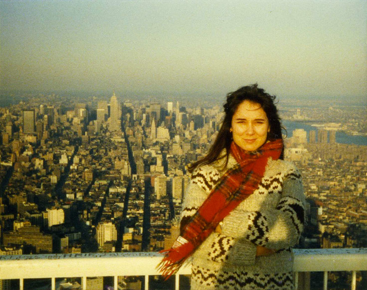MY_WTC #356 | John 1984/85 | Color Snapshot: Nancy, Manhattan, Looking North