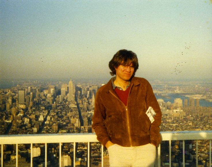 MY_WTC #357 | John 1984/85 | Color Snapshot: John, Manhattan, Looking North