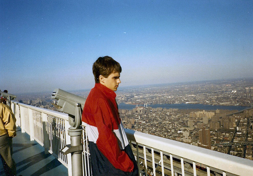 MY_WTC #566 | Martin, April 1986 | Robert O. stoked about being on top of the WTC